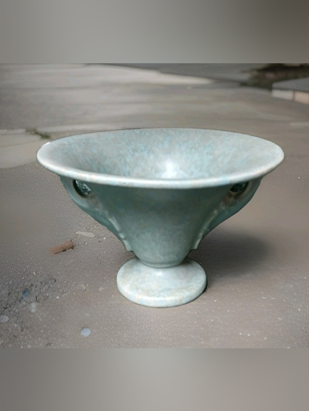 Vintage Roseville Pottery Blue Tuscany Compote Bowl  **GOOD CONDITION**